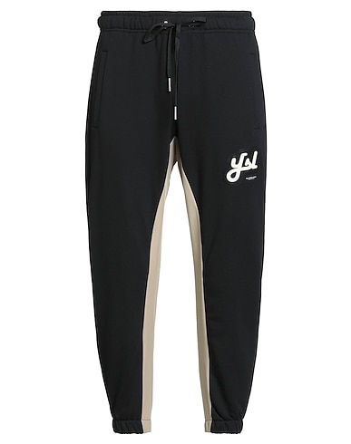 YES LONDON Pantalone Nero 100% Cotone, Elastan