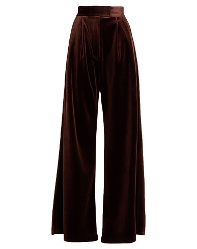 ALEX PERRY Casual trouser Dark brown 95% Polyester, 5% Elastane