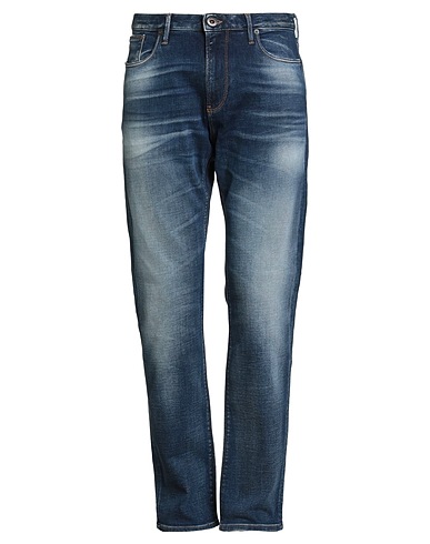EMPORIO ARMANI Denim pants Blue 99% Cotton, 1% Elastane
