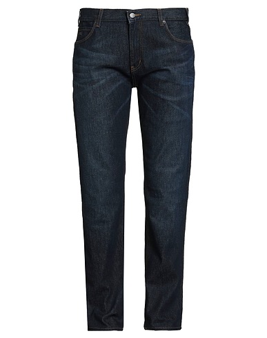 EMPORIO ARMANI Denim trousers Blue 99% Cotton, 1% Elastane