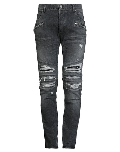 BALMAIN Denim trousers Black 98% Cotton, 2% Polyurethane, Polyamide, Polyester