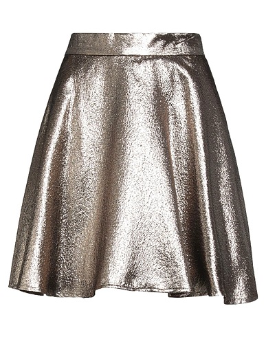 SAGE AND IVY Mini skirt Gold 47% Polyester, 23% Acetate, 18% Viscose, 12% Textile fibres