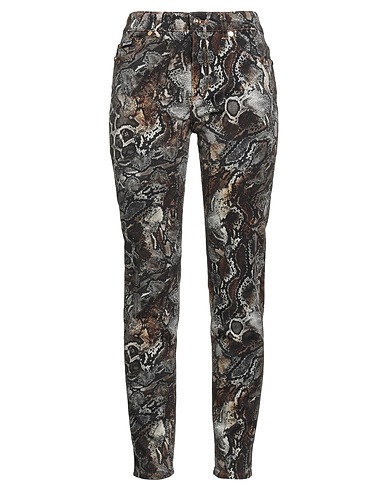 JUST CAVALLI Denim pants Dark brown 97% Cotton, 3% Elastane