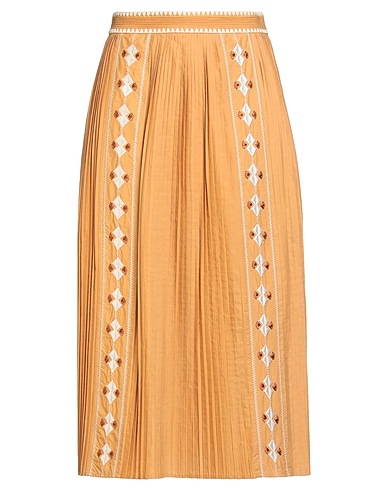 ULLA JOHNSON Midi skirt Mustard 100% Cotton
