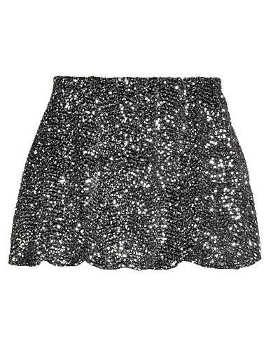 MOTEL Mini skirt Black 100% Polyester, Viscose, Elastic fibres