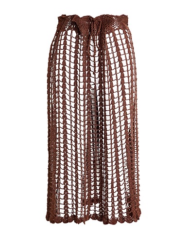 TELA Midi skirt Chocolate brown 100% Cotton