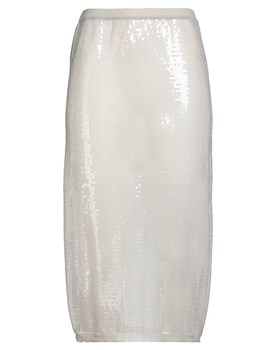 SEMICOUTURE Midi skirt Light grey 100% Polyamide