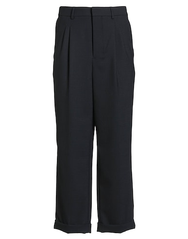 AMI ALEXANDRE MATTIUSSI Casual pants Midnight blue 53% Polyester, 43% Virgin Wool, 4% Elastane