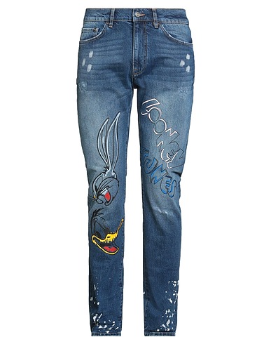 ICEBERG Denim trousers Blue 99% Cotton, 1% Elastane