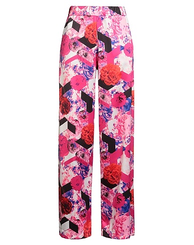 GAëLLE Paris Casual trouser NOIR Fuchsia 100% Polyester