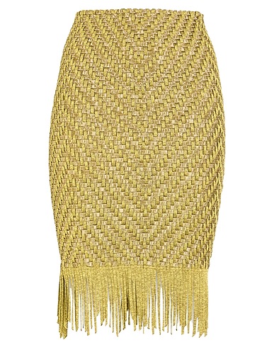 ISA BOULDER Midi skirt Lime green 90% Rayon, 10% Elastane