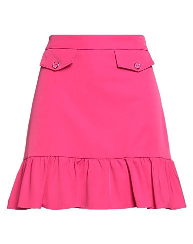 GAUDÌ Mini skirt JEANS Fuchsia 95% Polyester, 5% Elastane
