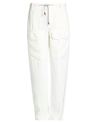 ELEVENTY Casual trouser PLATINUM White 100% Linen