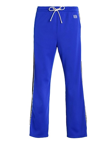 LOEWE Casual pants Bright blue 100% Polyester, Cotton