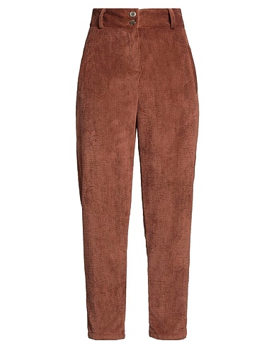 GAUDÌ Casual trouser Brown 87% Polyester, 11% Polyamide, 2% Elastane