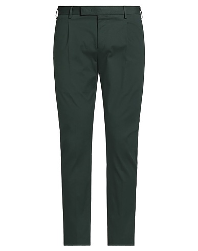 PT Torino Casual trouser Dark green 98% Cotton, 2% Elastane