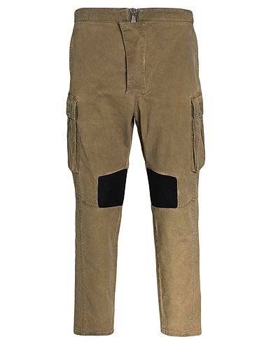 BALMAIN Casual trouser Military green 98% Cotton, 2% Elastane