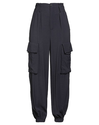 VICOLO Casual trouser Midnight blue 86% Viscose, 14% Polyester