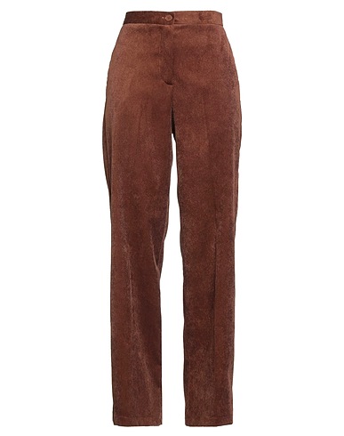 VICOLO Casual trouser Brown 85% Polyester, 12% Nylon, 3% Elastane