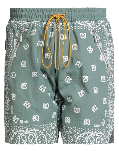 RHUDE Shorts & Bermuda Sage green 100% Cotton