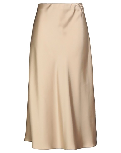 I BLUES Midi skirt Beige 100% Polyester