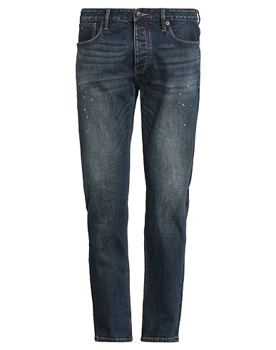 EMPORIO ARMANI Denim pants Blue 99% Cotton, 1% Elastane