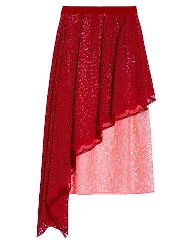 ICEBERG Gonna lunga Rosso 73% Cotone, 27% Poliammide