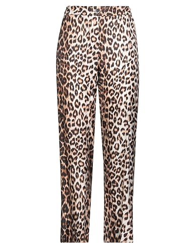LA PRESTIC OUISTON Casual pants Dark brown 100% Silk