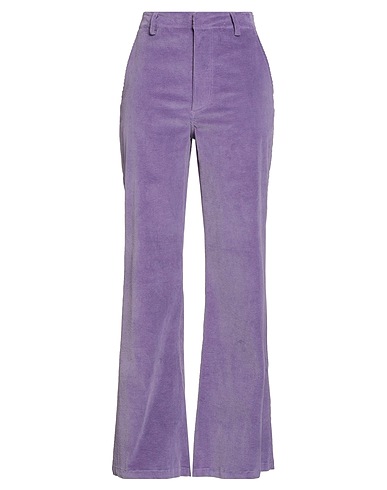 WEILI ZHENG Casual trouser Purple 100% Cotton