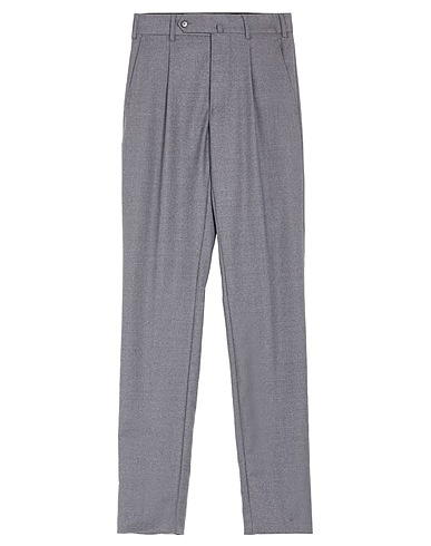 PAOLONI Повседневные брюки Серый 99% Шерсть, 1% Эластан