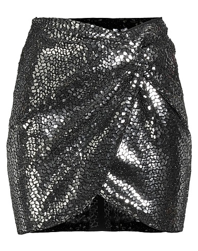 FORTE_FORTE Mini skirt ARGENTO 92% Polyamide, 4% Metallic fiber, 4% Elastane