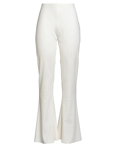 LIVIANA CONTI Casual trouser White 61% Viscose, 34% Polyamide, 5% Elastane