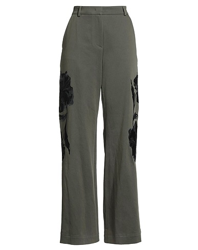 LA DOUBLEJ Casual trouser VERDE MILITARE 100% Cotton