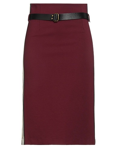 LE STREGHE Midi skirt Burgundy 65% Viscose, 30% Nylon, 5% Elastane