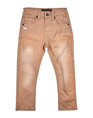 DANIELE ALESSANDRINI Casual trouser Camel 98% Cotton, 2% Elastane