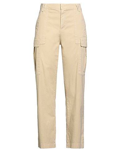 PLEASE Casual trouser Beige 98% Cotton, 2% Elastane