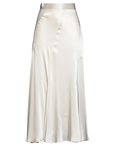 ALBERTA FERRETTI Long skirt Light grey 64% Acetate, 36% Silk