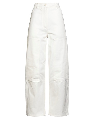 CECILIE BAHNSEN Casual trouser White 100% Cotton
