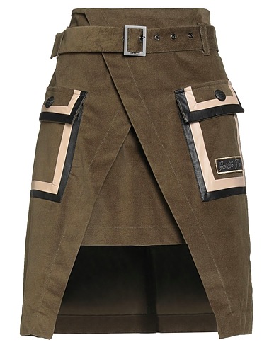GAëLLE Paris Minirock Militärgrün 98% Baumwolle, 2% Elastan, Polyurethan, Viskose