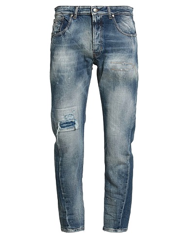 JOHN RICHMOND Denim pants Blue 99% Cotton, 1% Elastane