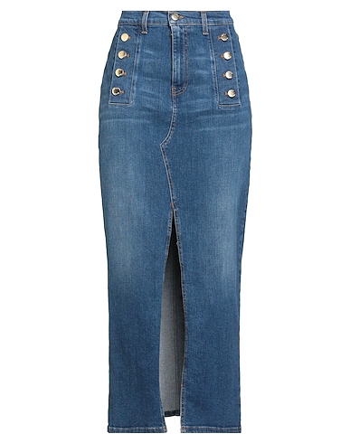 VICOLO Denim skirt Blue 79% Cotton, 14% Lyocell, 6% Elastomultiester, 1% Elastane