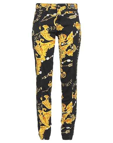VERSACE JEANS COUTURE Denim pants Black 97% Cotton, 3% Elastane