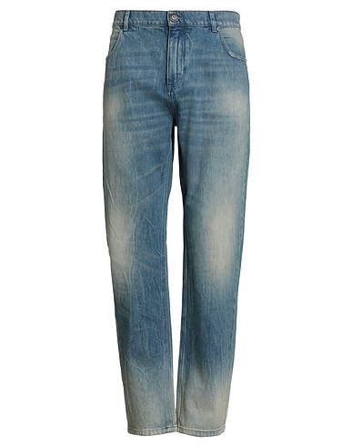 BALMAIN Denim pants Blue 100% Cotton