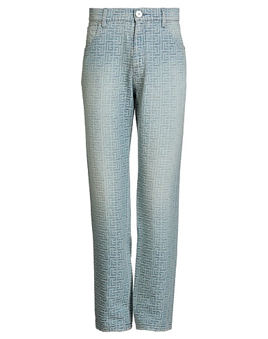 BALMAIN Denim pants Blue 100% Cotton