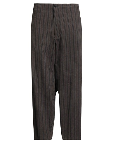 YOHJI YAMAMOTO POUR HOMME Casual pants Chocolate brown 100% Cotton