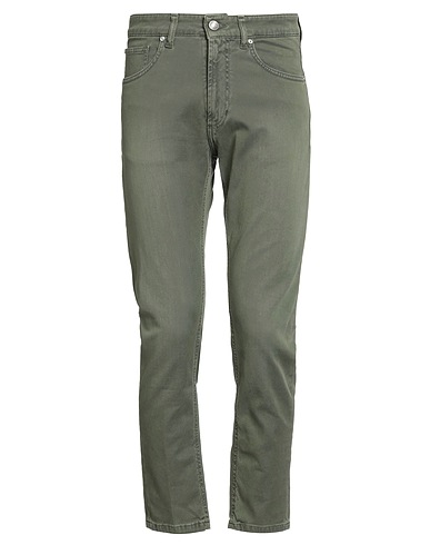 OUT/FIT Pantalone Verde militare 98% Cotone, 2% Elastan