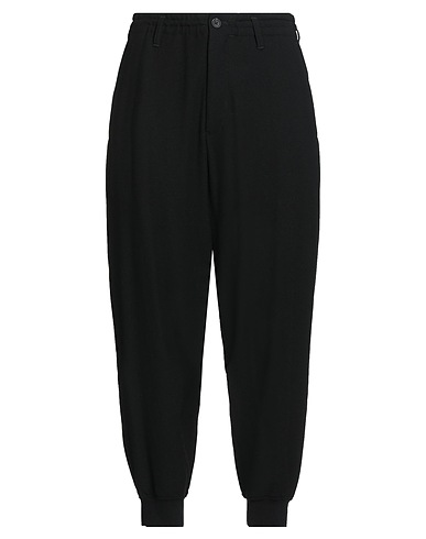 YOHJI YAMAMOTO POUR HOMME Casual trouser Black 100% Wool, Cupro, Cotton, Polyurethane