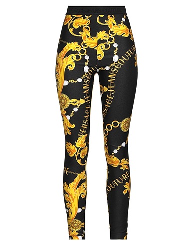 VERSACE JEANS COUTURE Leggings Black 80% Polyamide, 20% Elastane