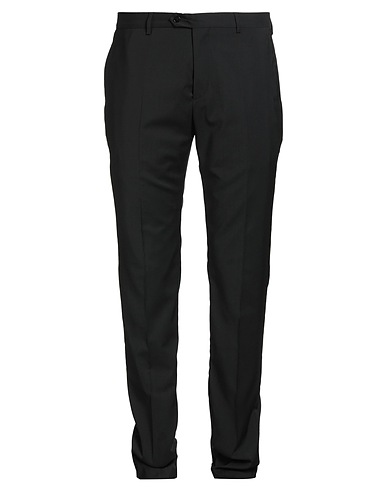 MANUEL RITZ Casual trouser Black 99% Virgin Wool, 1% Elastane
