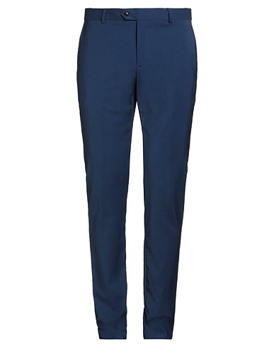 MANUEL RITZ Pantalone Blu navy 99% Lana Vergine, 1% Elastan